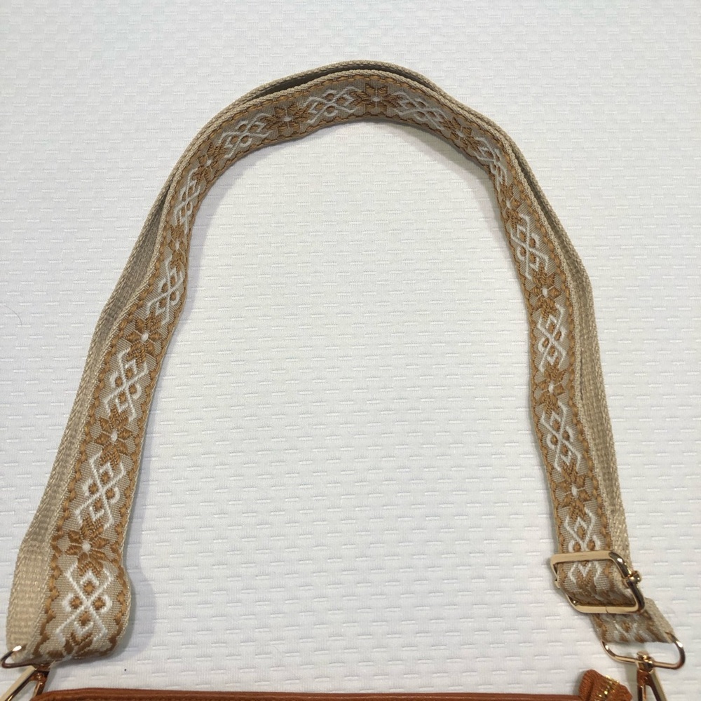 Le Miel Brown Shoulder Bag with Decorative Strap - Picture 3 of 15